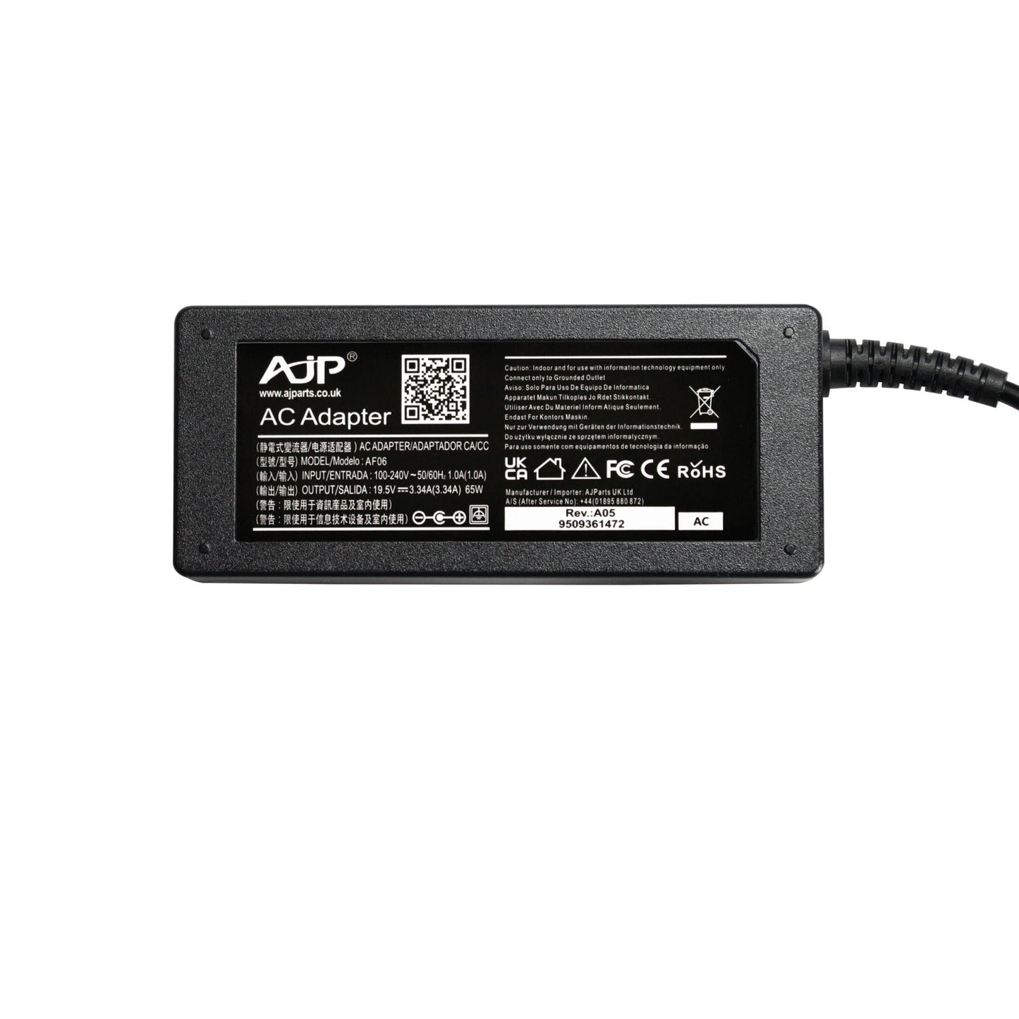 Dell 002D1TJ 02D1TJ 65W 4.5MM x 3.0MM Round Type AC AJP Laptop Replacement Adapter