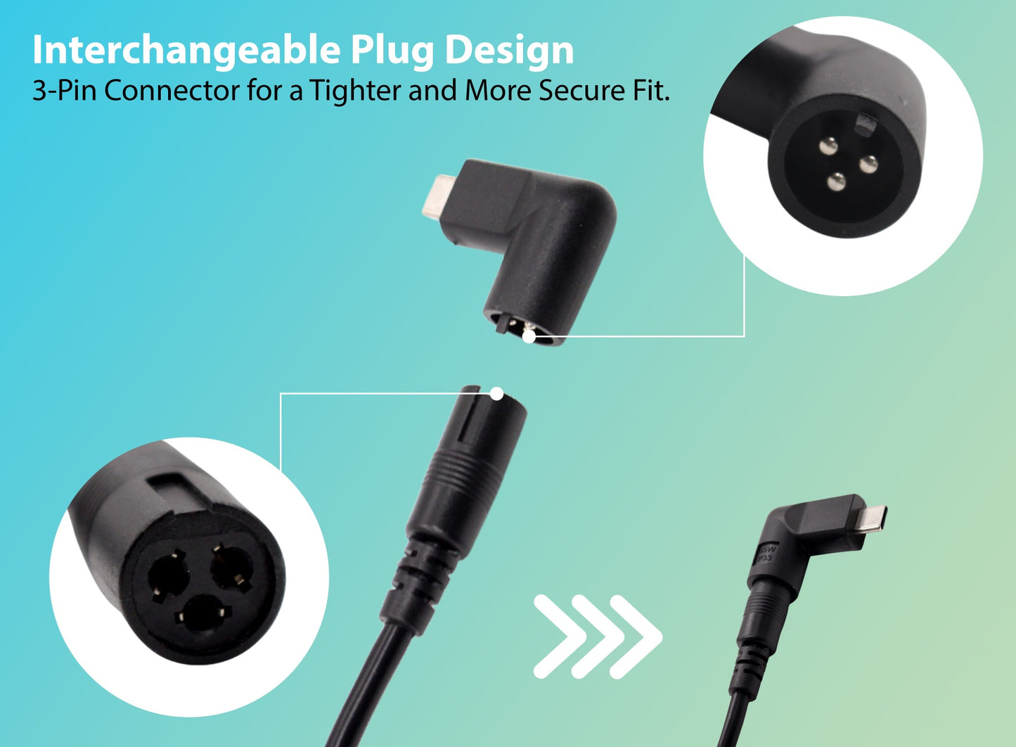 65W Universal Compatible Adapter Charger with 12 Interchangeable Connector pins For Laptop