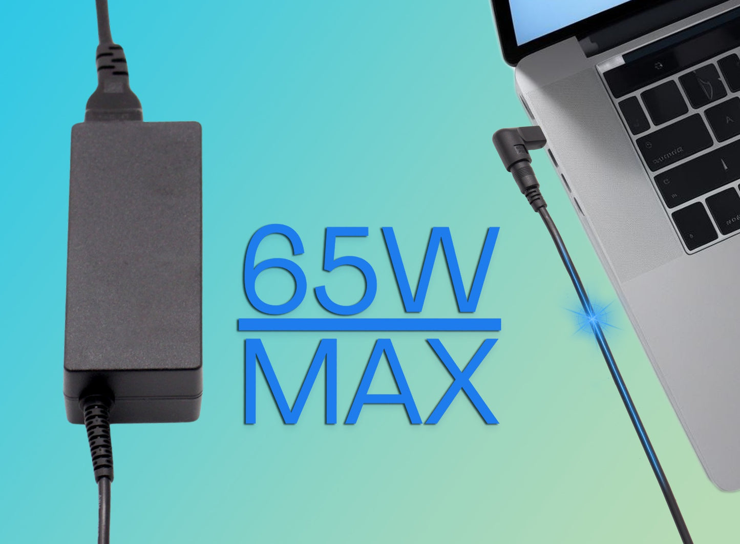 65W Universal Compatible Adapter Charger with 12 Interchangeable Connector pins For Laptop