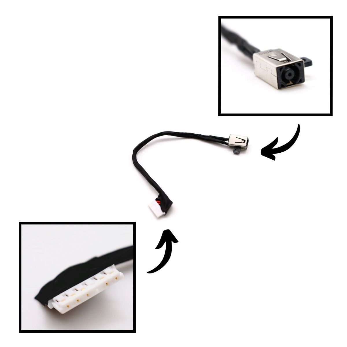 Compatible With Dell Inspiron 3405 DC Jack Power Socket Charging Cable