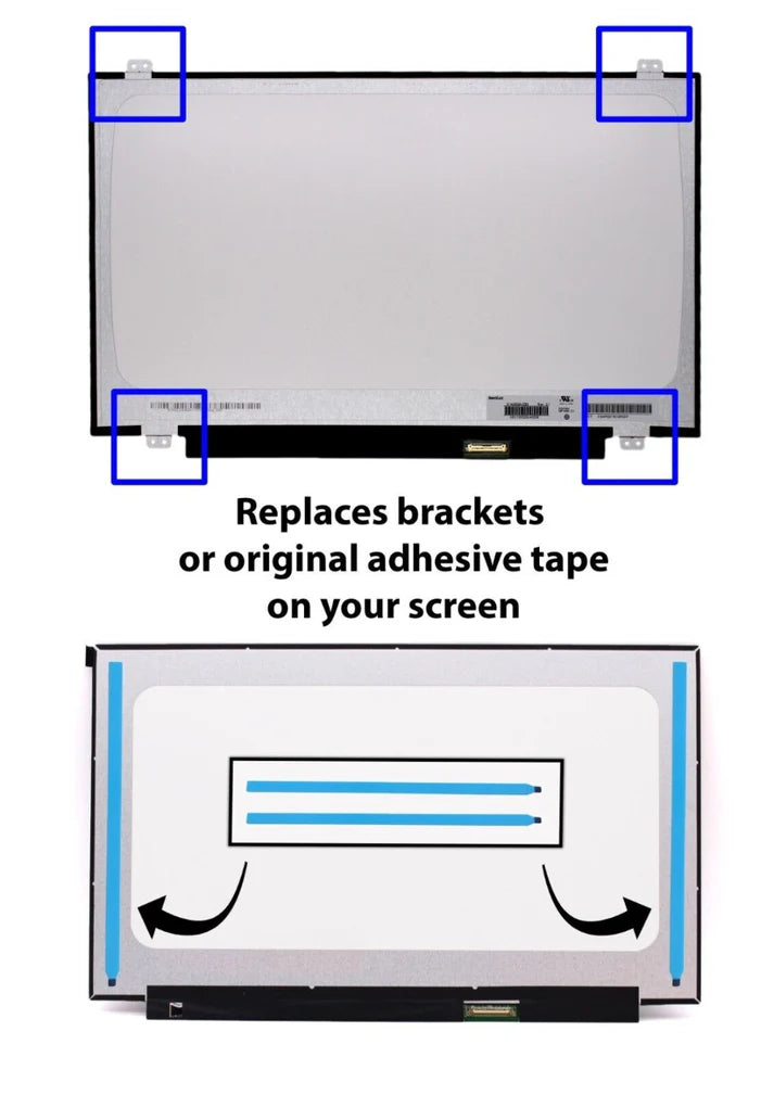 Laptop Screen Adhesive Strips Double-Sided Easy-Pull Tape 13.3" 14" 15.6" (1 Pair = 2 Piece) 0.6MM