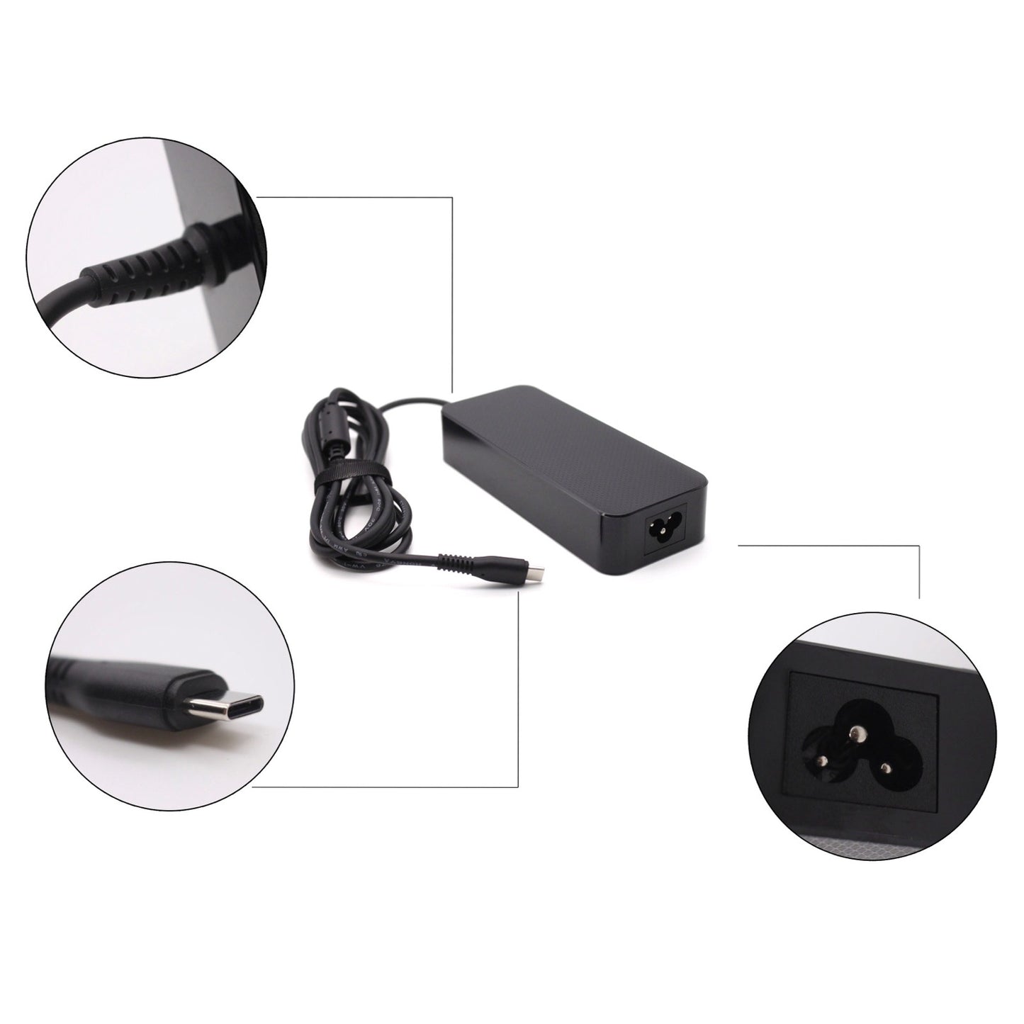 AJP 130W (20V 6.5A) USB-C Smart Power Supply Replacement Laptop AC Adapter Charger for Dell