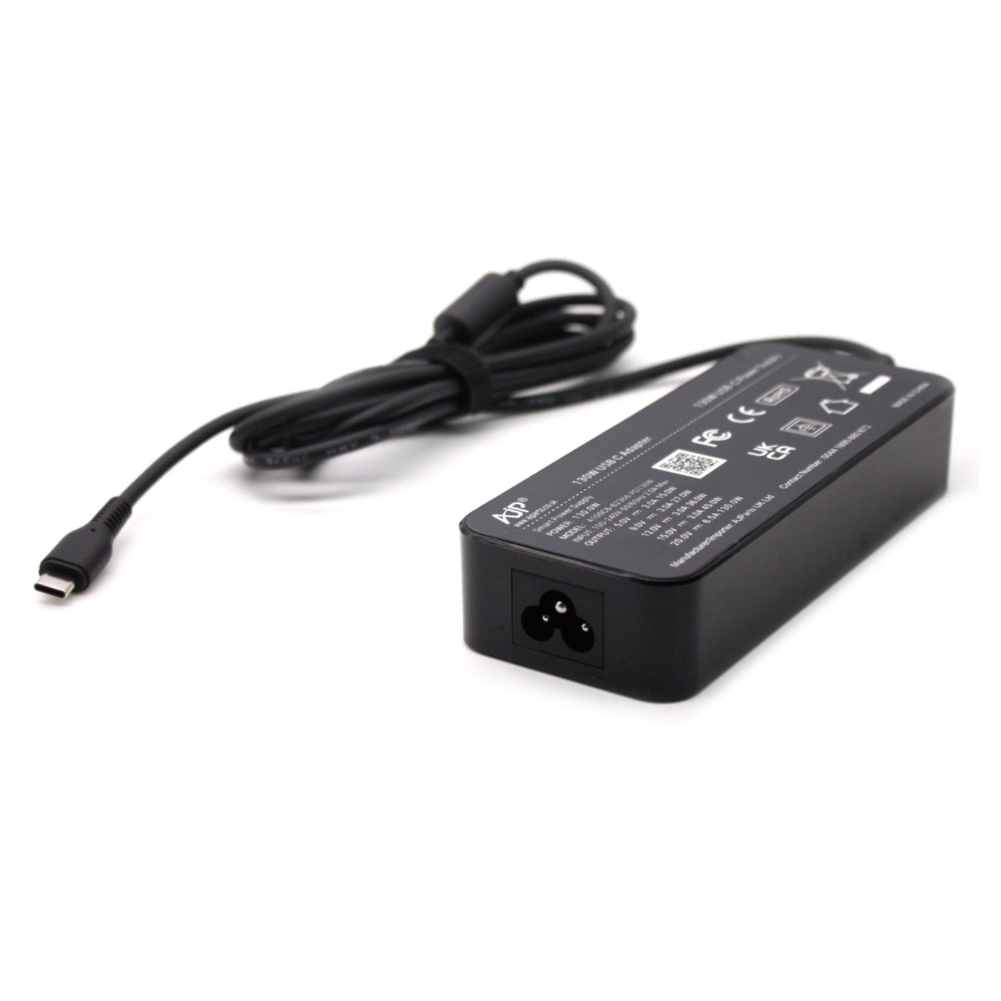 AJP 130W (20V 6.5A) USB-C Smart Power Supply Replacement Laptop AC Adapter Charger for Dell
