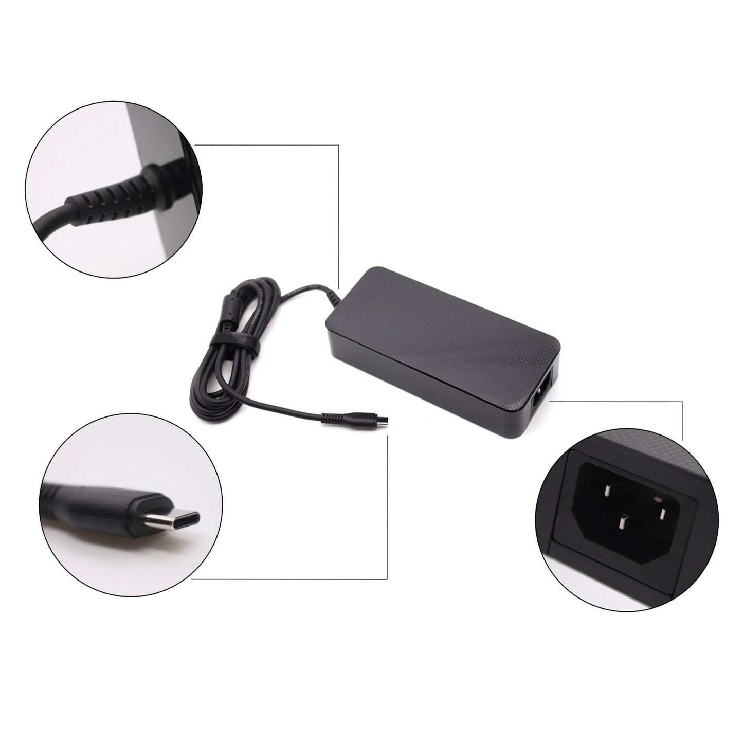 AJP 240W USB-C Power Supply 48V 5A GaN Replacement Laptop AC Adapter Charger with Kettle Lead Cable