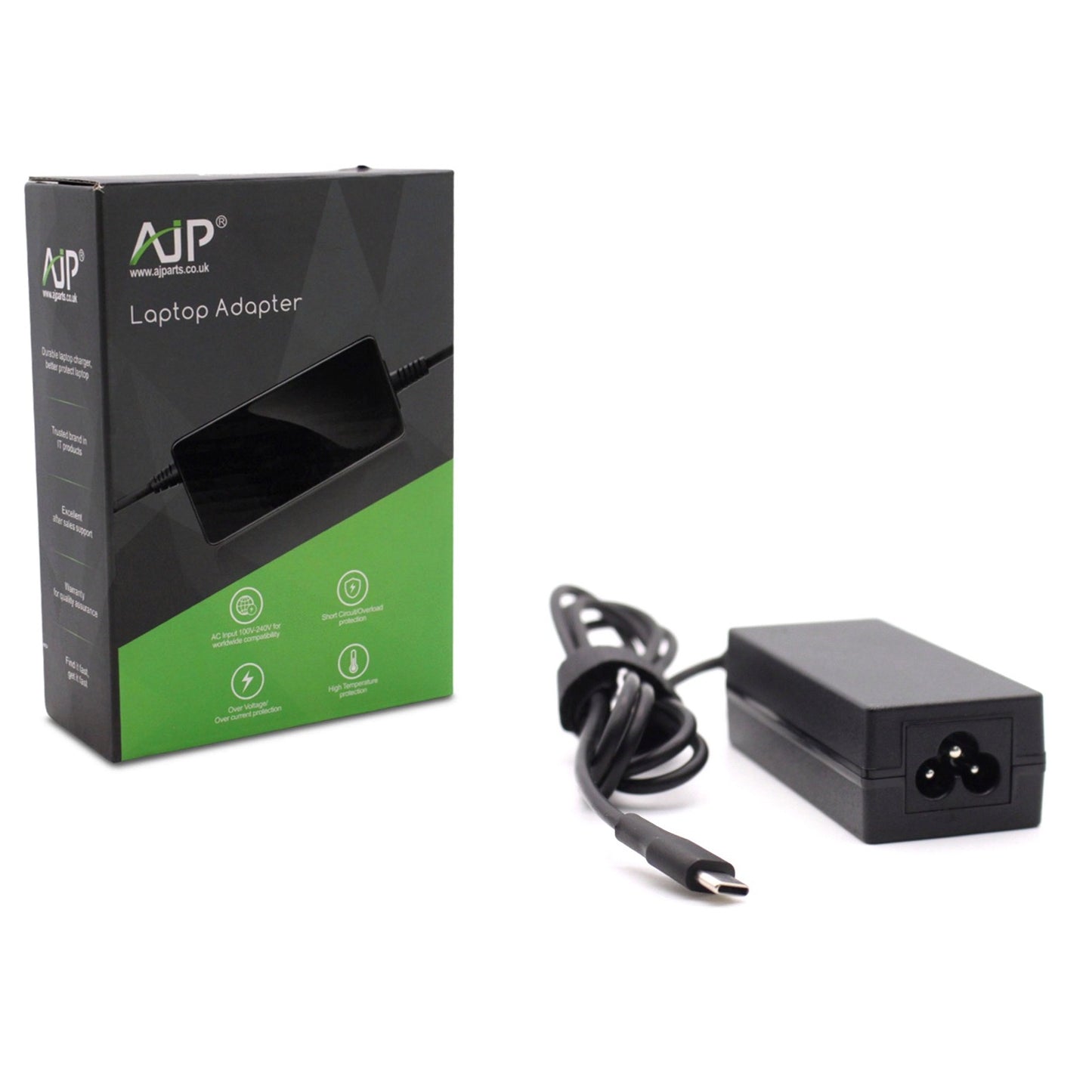 AJP 20V 2.25A 45W USB-C Tip Laptop Replacement AC Adapter Charger