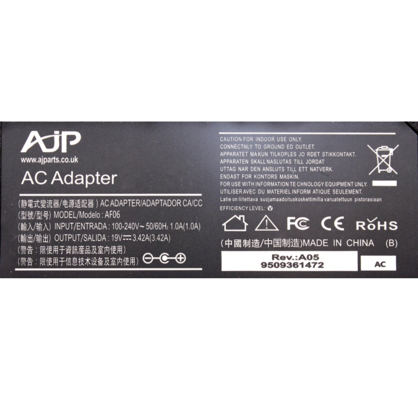 Asus Notebook X Series X712DK 65W Centre Pin AJP 4.0MM x 1.35MM Laptop Replacement Adapter