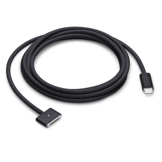 Compatible With MacBook Pro Air (M2, 2022) Black USB Type C to Magsafe 3 Magnetic Fast Charging Cable Cord 2M Line