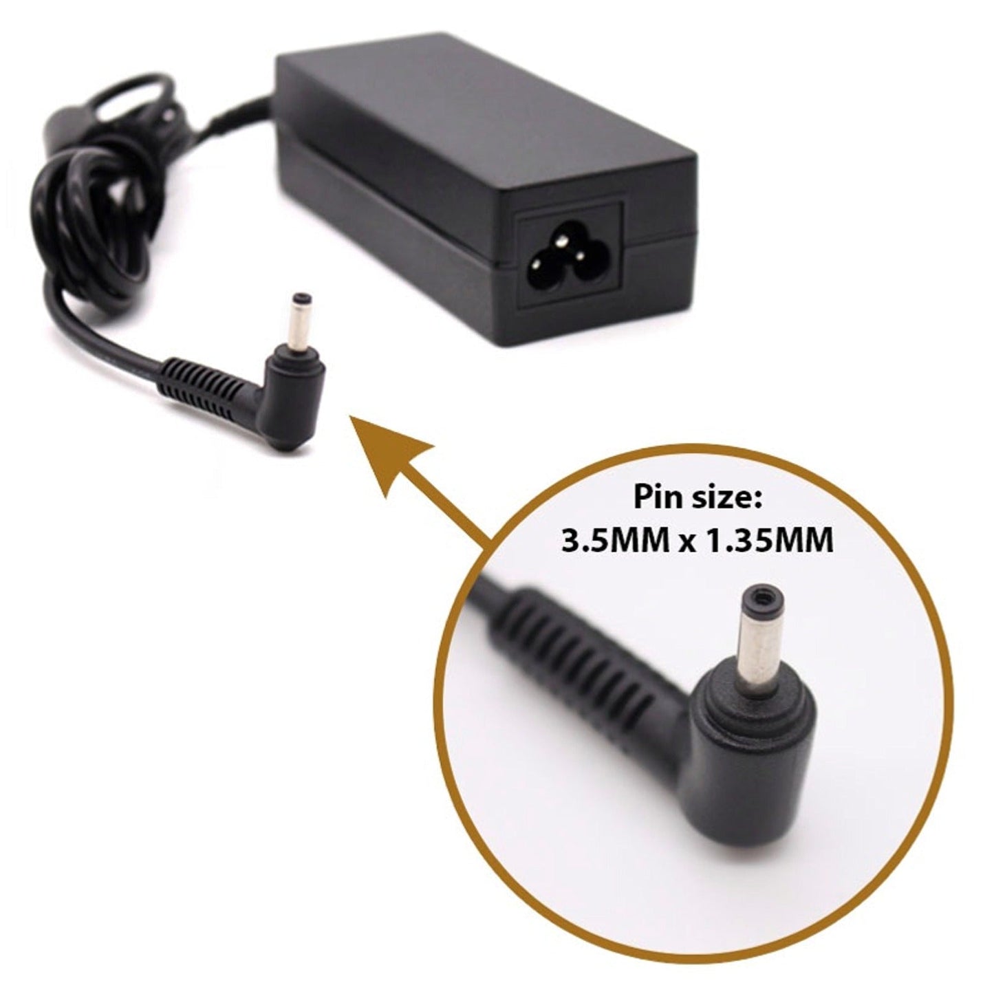 Dynabook Toshiba Setellite Pro C50-G-10N 65W With Pin Size 3.5MM x 1.35MM Laptop Adapter - AJParts Canada