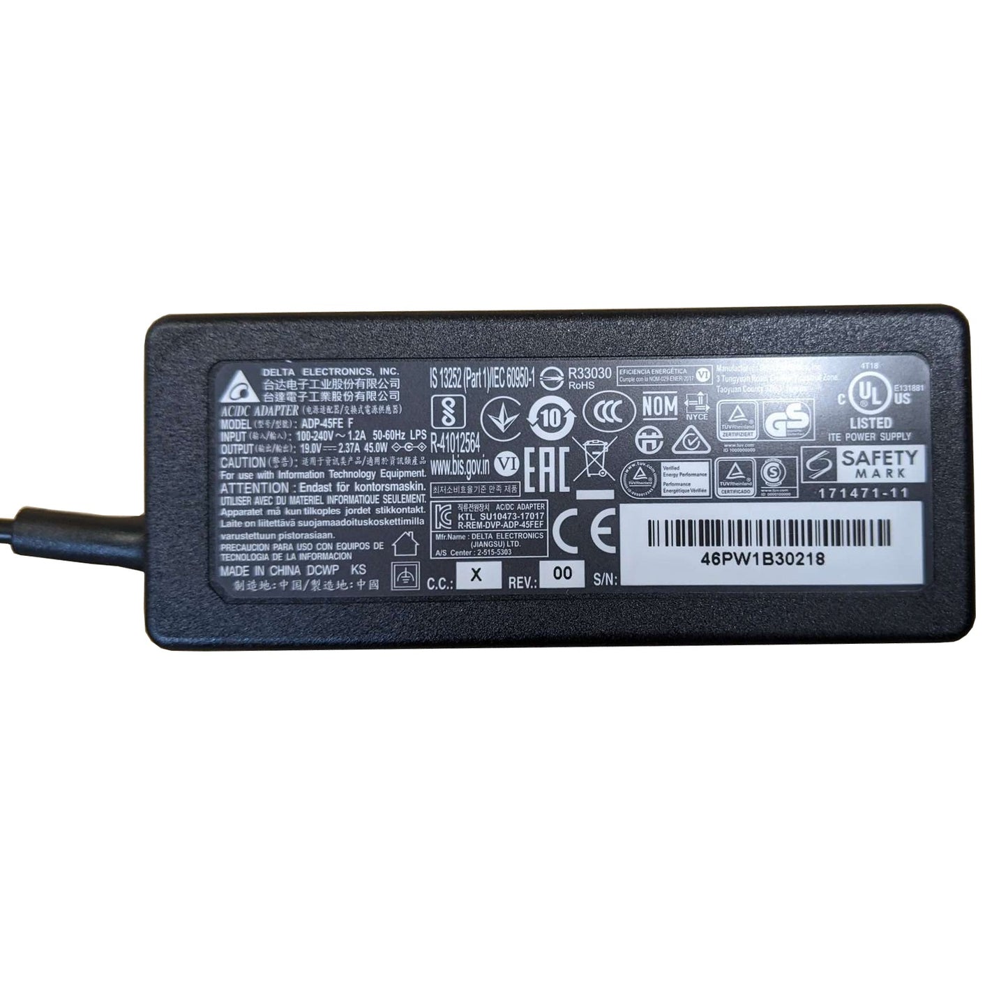 Acer Travelmate B3 TMB311-31-C9DQ 45W AC USB-C Delta Laptop Adapter - AJParts Canada