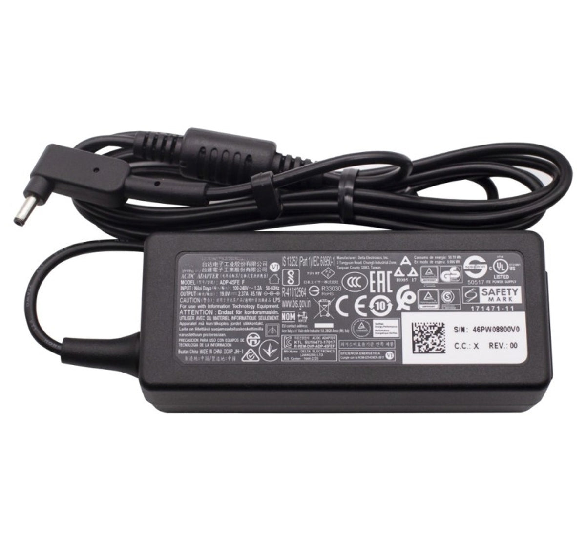 Acer Aspire 5 A517-52-357B 45W 3.0mm x 1.0mm Delta Laptop Adapter - AJParts Canada