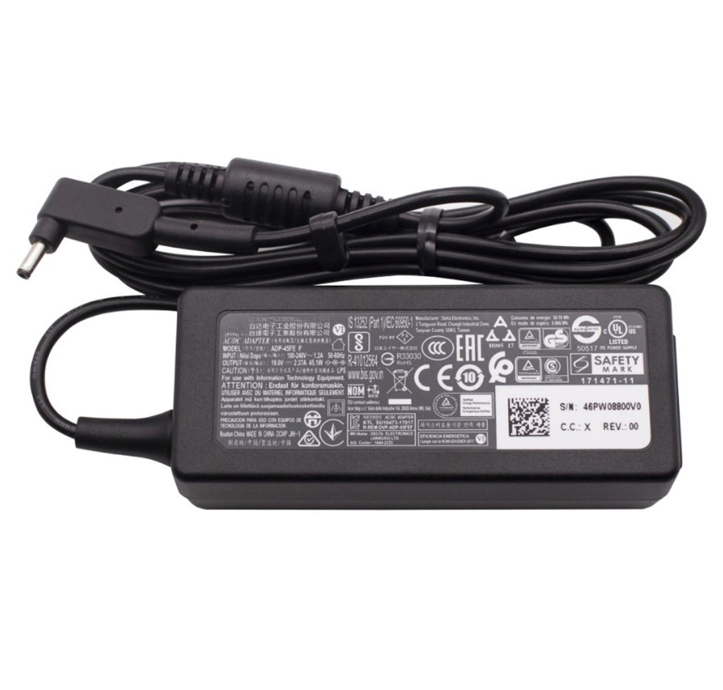 Acer Notebook Chromebook CB317-1H 45W 3.0mm x 1.0mm Delta Laptop Adapter - AJParts Canada