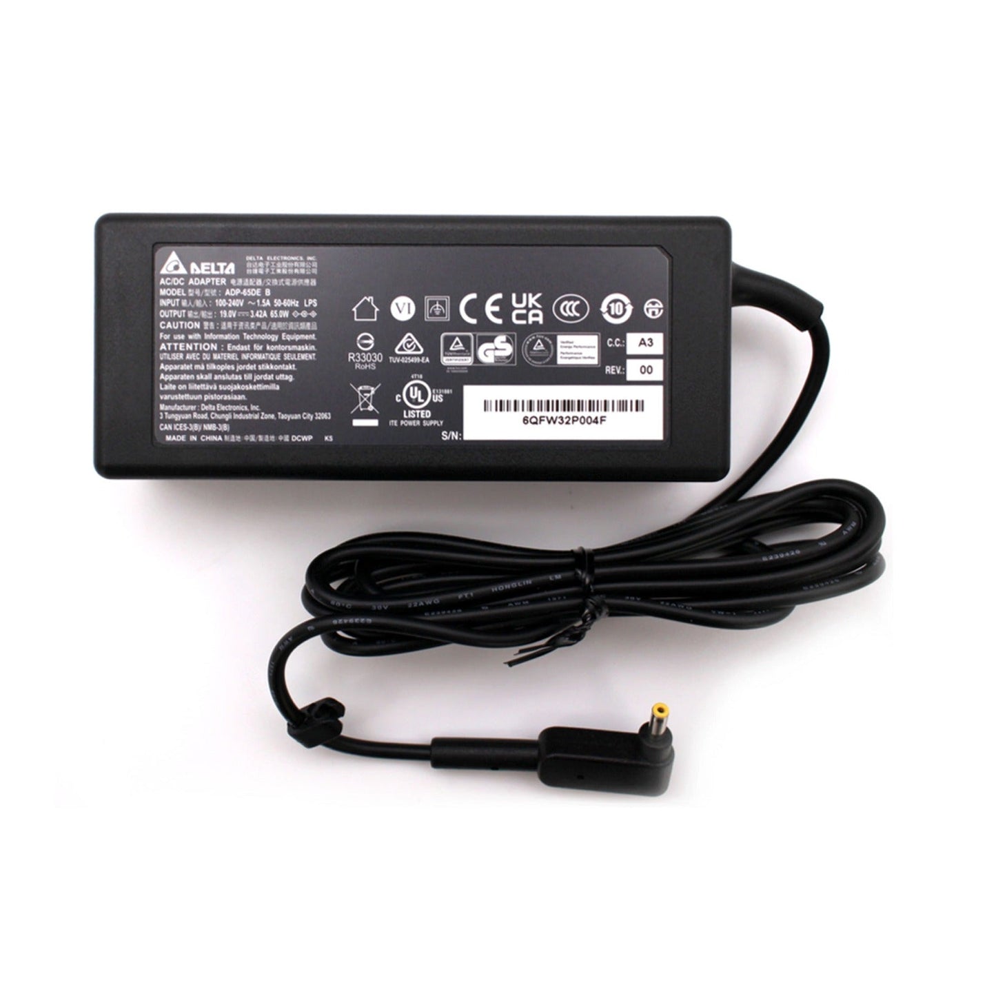 Acer Aspire Go 15 AG15-31P-34TB 65W 3.0mm x 1.1mm Delta Laptop Adapter - AJParts Canada