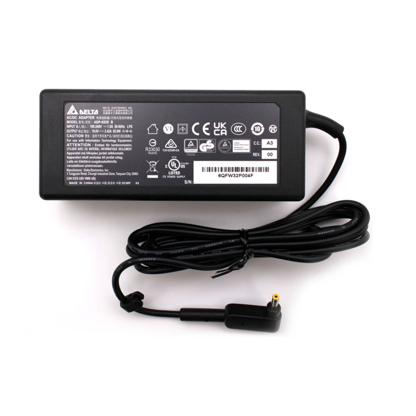 Acer NX.HZHEH.003 65W 3.0mm x 1.1mm Delta Laptop Adapter - AJParts Canada