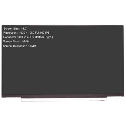 Lenovo 5D11U28539 14" Matte LED LCD FHD Laptop Replacement Screen